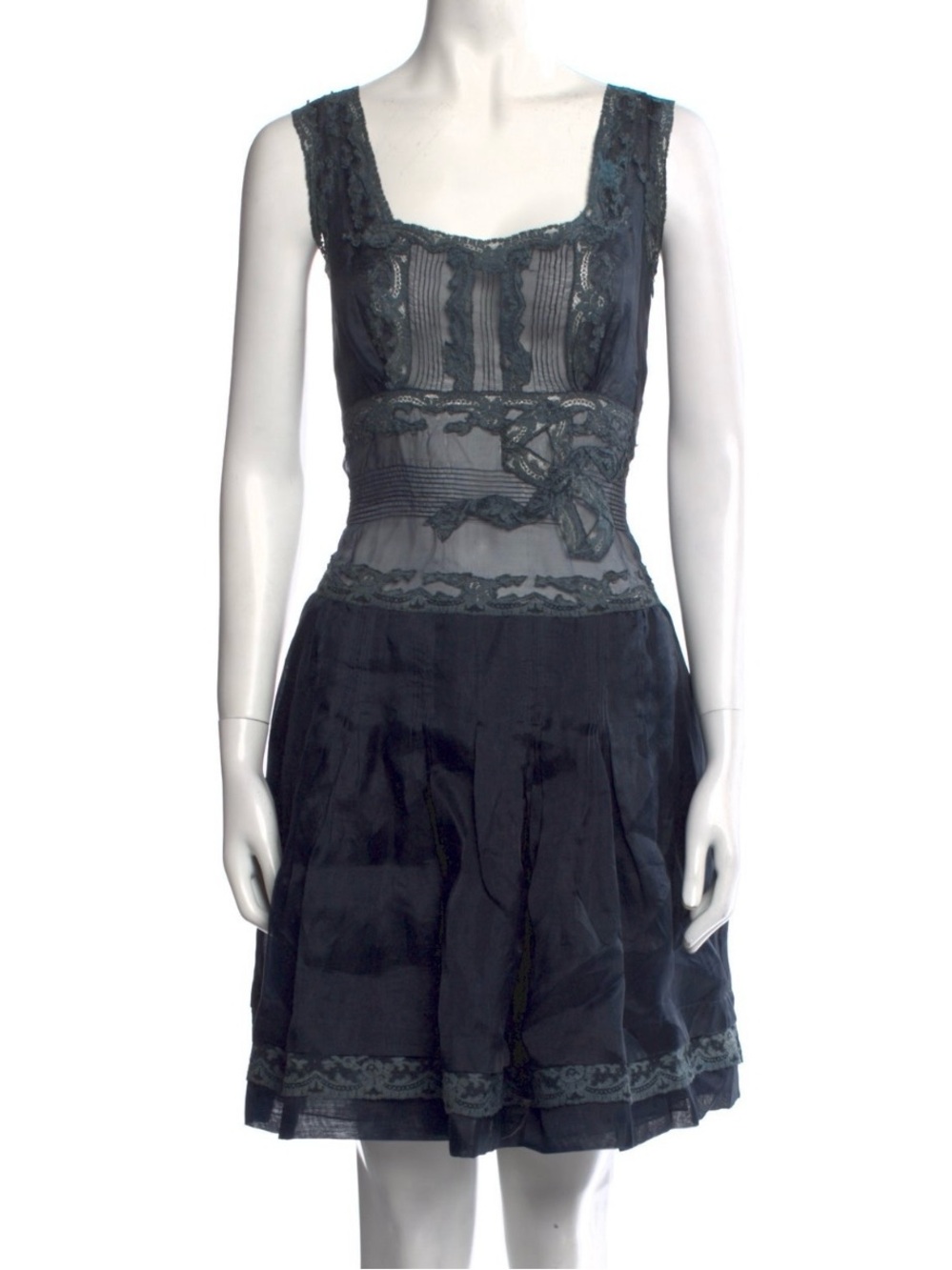 Ermanno Scervino Silk lace bow dress